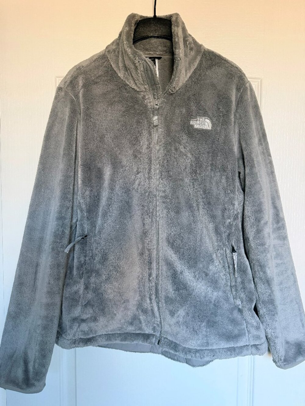 The North Face Women’s Plush Fleece Full Zip Jacket Gray XL